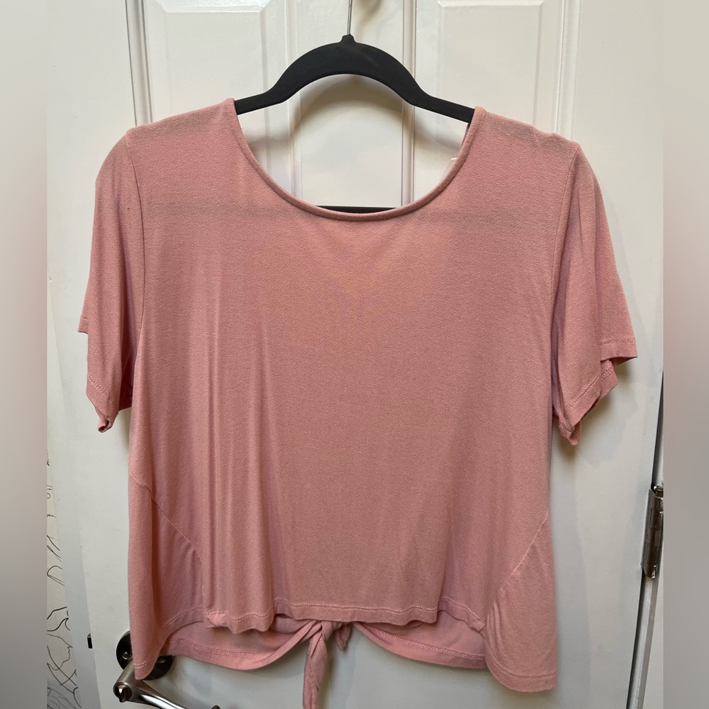 Open back tie blouse